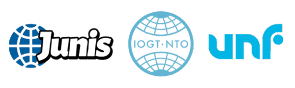 Sammansatt logotyp av tidigare Junis, IOGT-NTO och UNF